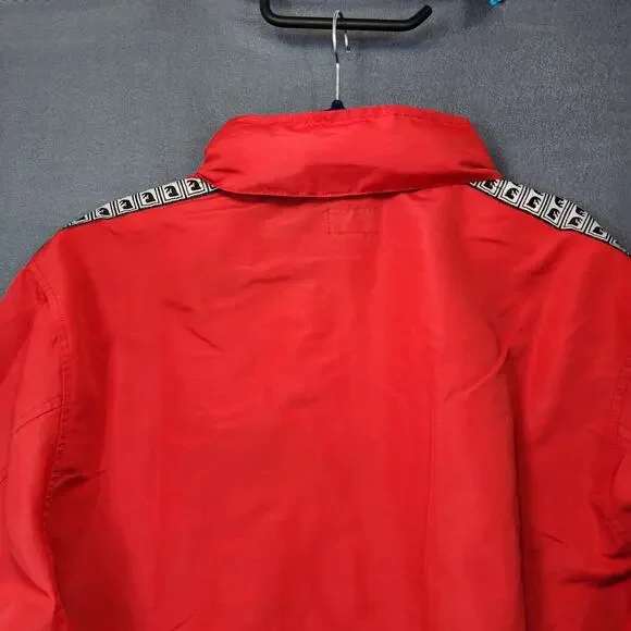 OBEY Worldwide Mens Jacket Large Red Windbreaker Hooded Outdoor Hiking Gorpcore - Picture 15 of 16